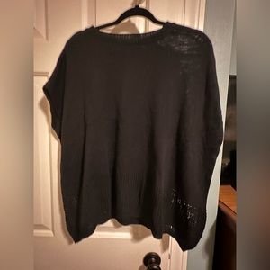 Dressy Black Short Sleeved knit Top